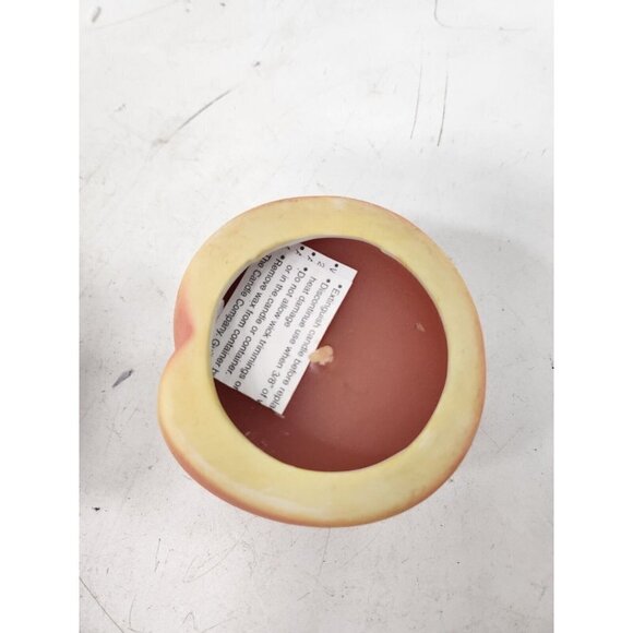 Vintage 1999 Candle In Yellow Red Apple Shaped Ceramic Jar Container NEW - Picture 8 of 10